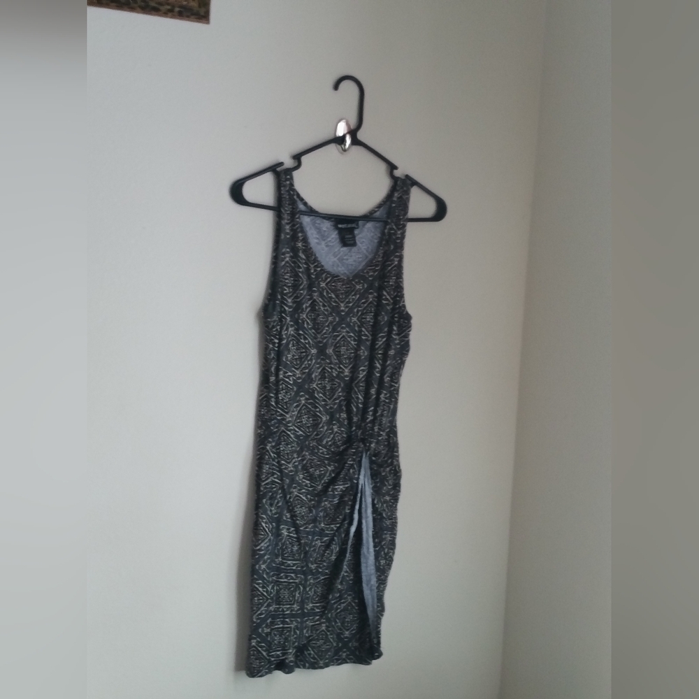 Wet Seal Dress Women Large Monochrome Geometric Goblincore Academia Casual Fairy